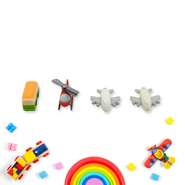 Vehicle pattern erasers for school use