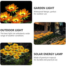 Garden Solar Sunflower Outdoor LED Light  Inserted Ground Simulation Plant (4 Pcs Set)