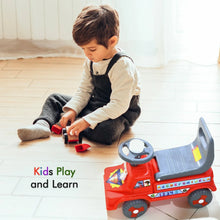 Kids ride-on car with horn and backrest