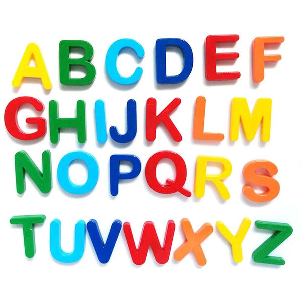 Set of colorful magnetic letters