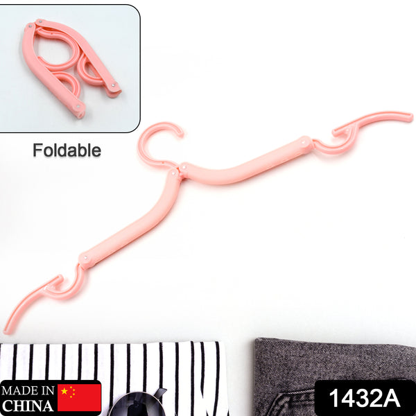 1432a Travel Hangers With Clips Portable Folding Clothes Hangers For Scarves Suits Trousers Pants Shirts Socks Underwear Travel Home Foldable Clothes Drying Rack