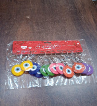 Evil Eye Rubber / Silicone Keychain (12 Pcs Set / Mix Color)