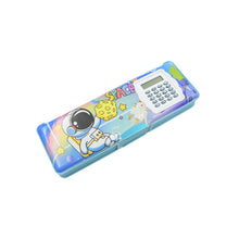 4257 Double Sided Magnetic Geometry Box Pencil Box With Calculator For Boys Art Plastic Pencil Box  For Girls And Boys