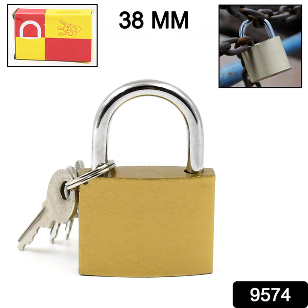 Multipurpose Solid 3 Keys Padlock 38 Mm  1 Pc)